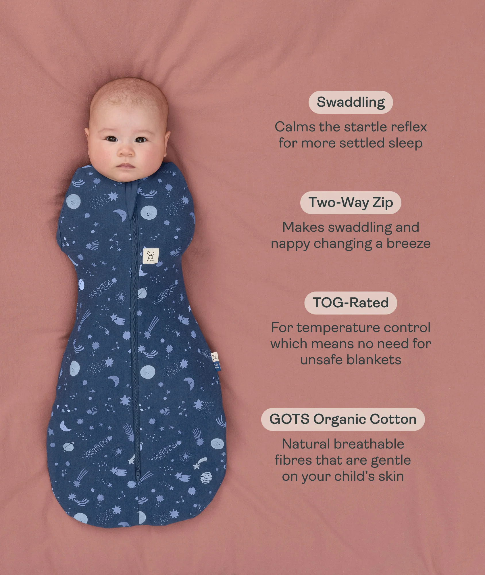 Cocoon Swaddle Bag 1.0 TOG Starbeam - Image 3