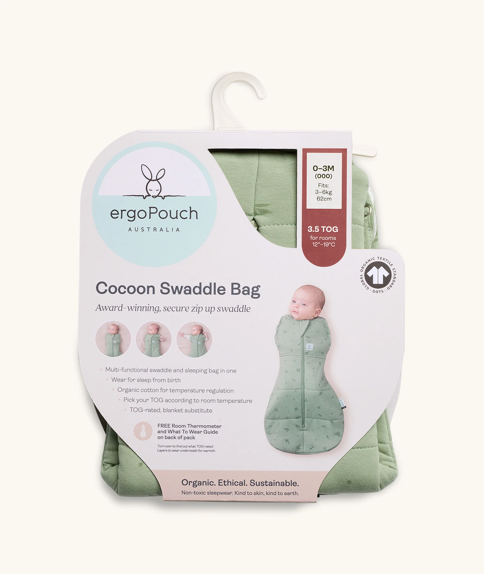Cocoon Swaddle Bag 3.5 TOG Daisies - Image 10