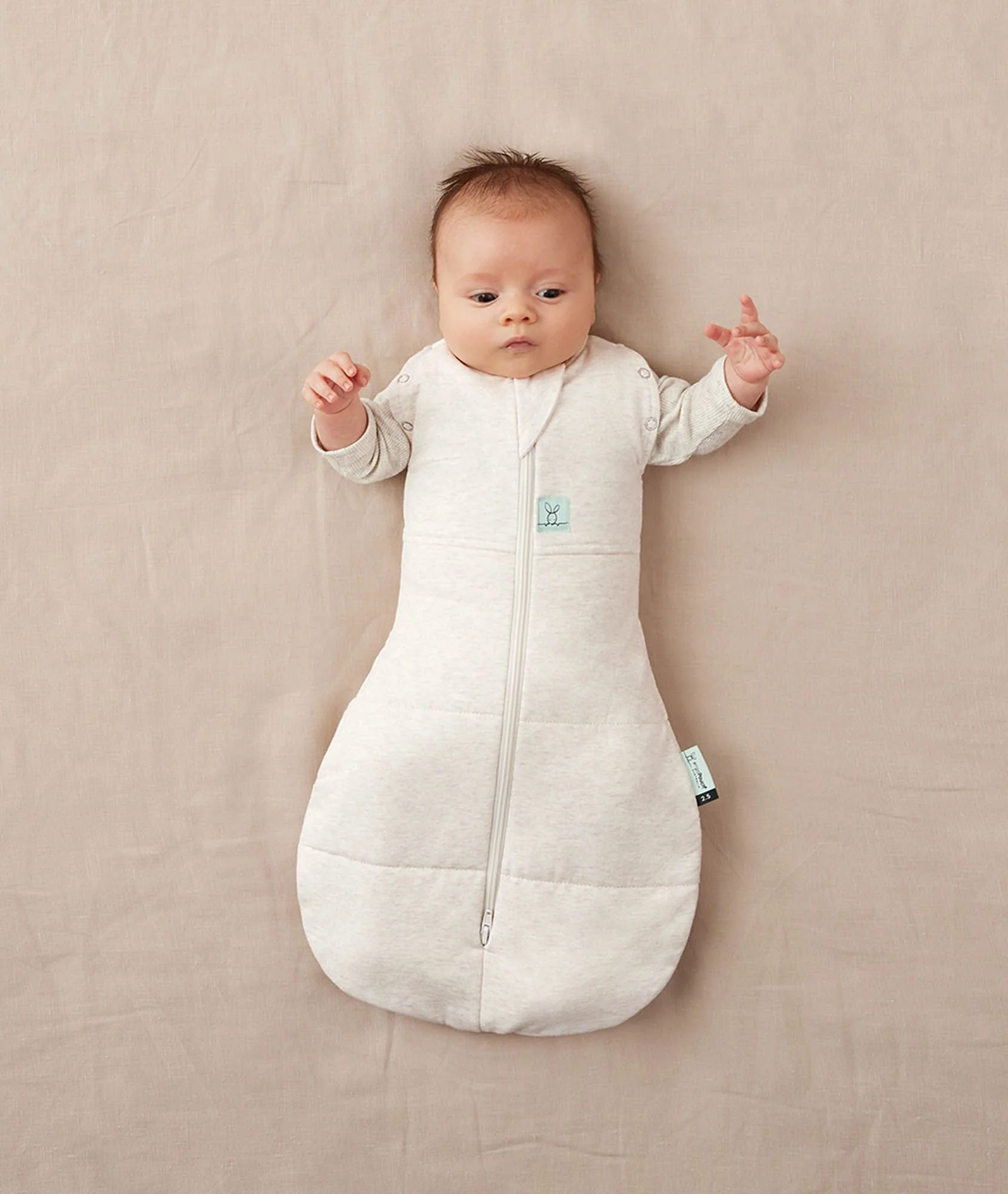 Cocoon Swaddle Bag 3.5 TOG Oatmeal Marle - Image 3