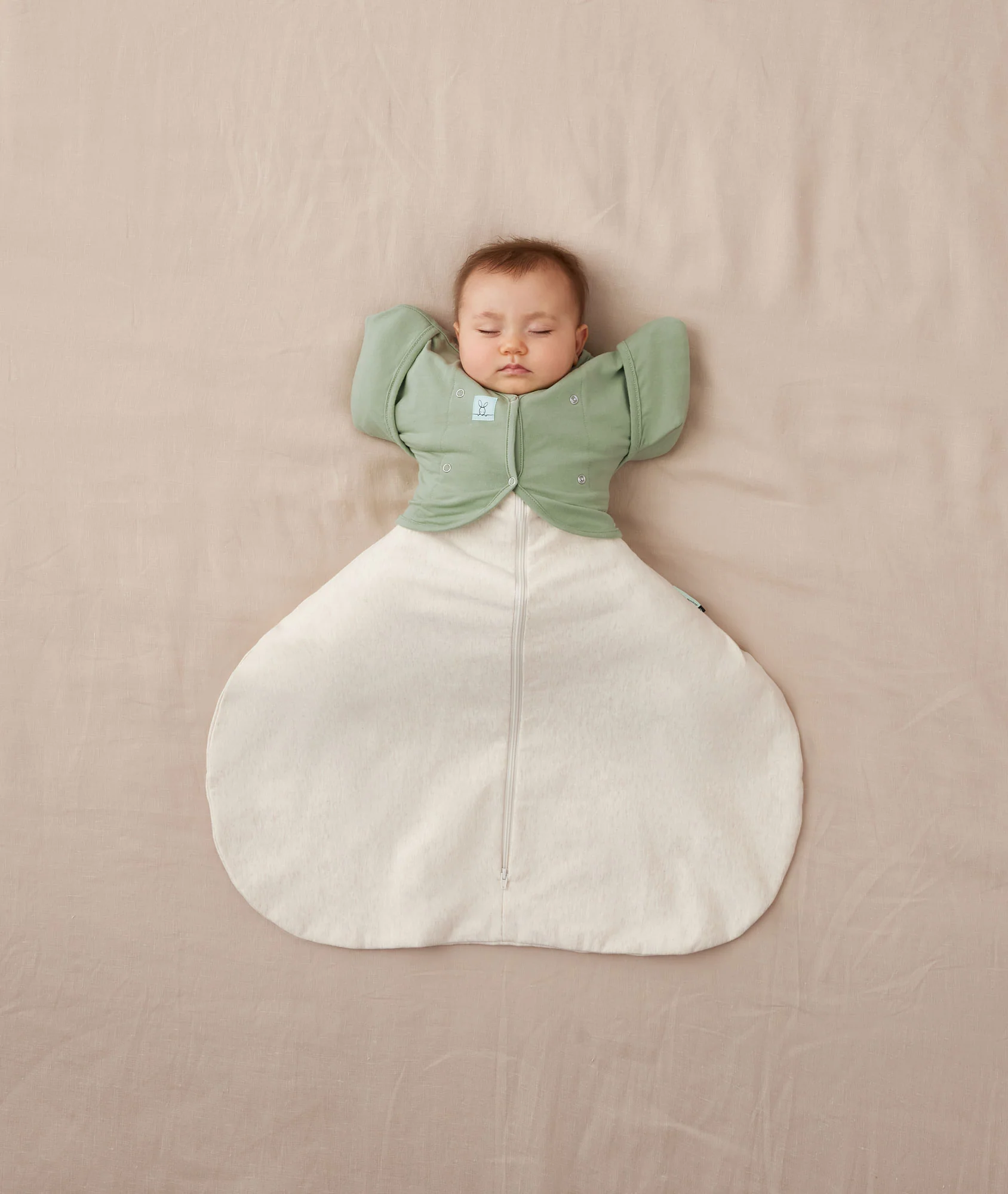 Hip Harness Cocoon Swaddle Bag 0.2 TOG Oatmeal Marle - Image 4