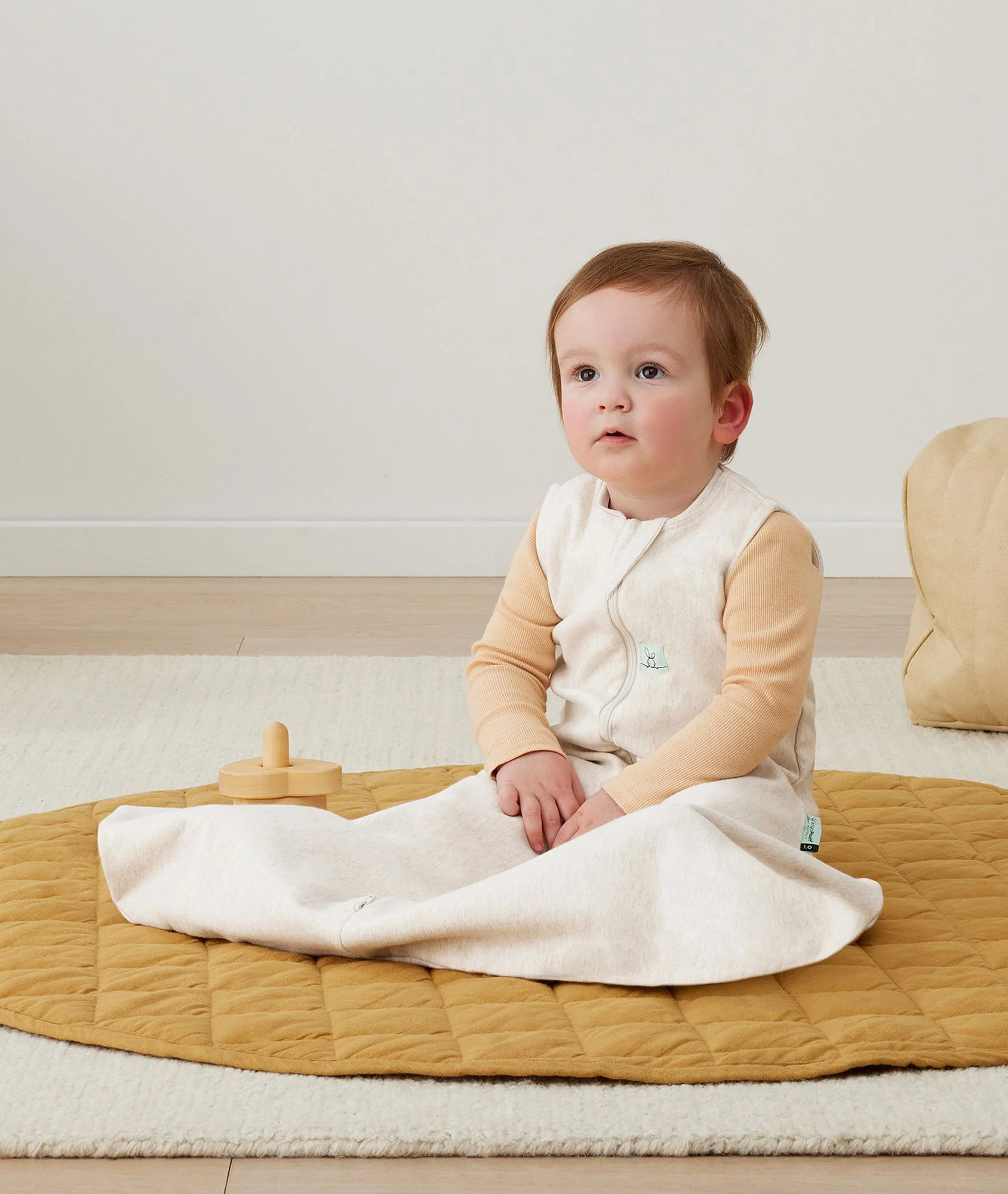 Hip Harness Sleep Bag 0.2 TOG Oatmeal Marle - Image 4