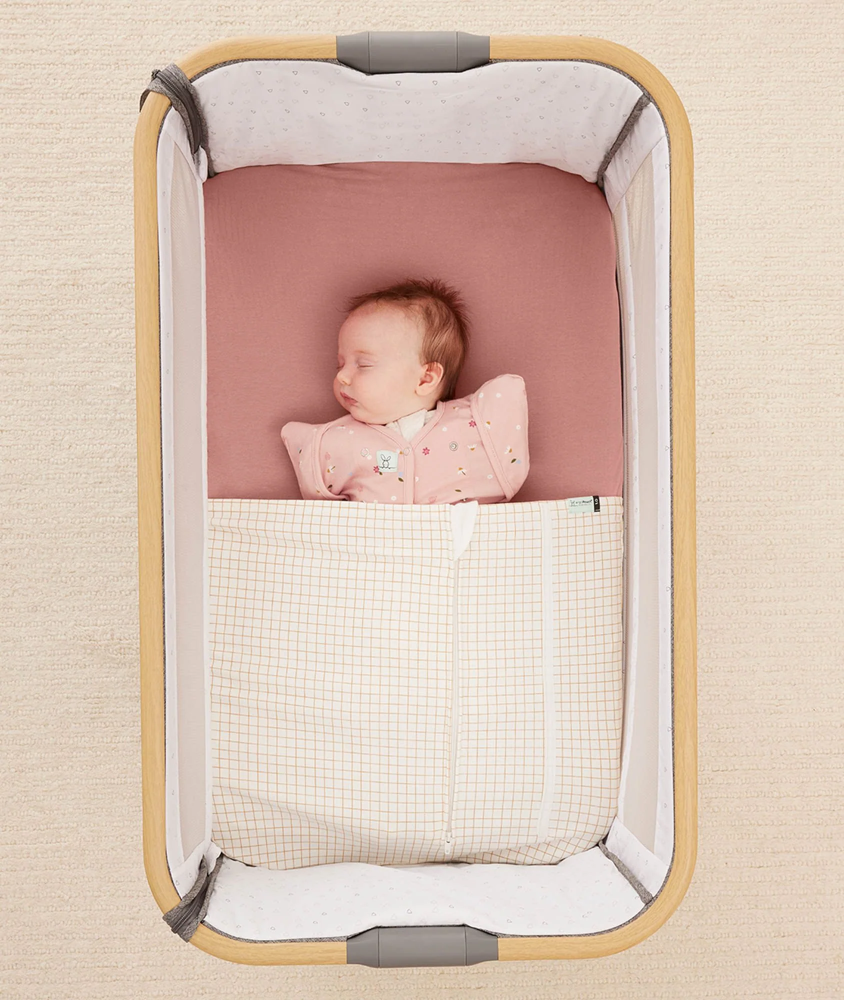 HugMe Blanket 0.2 & 1.0 TOG Caramel Grid - Image 4