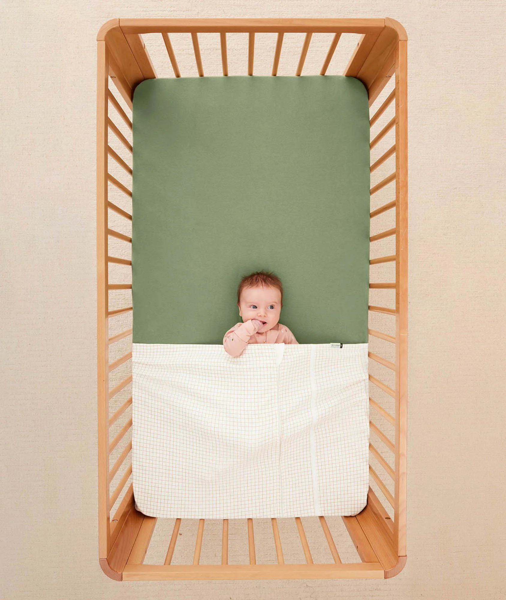 HugMe Blanket 0.2 & 1.0 TOG Caramel Grid - Image 5