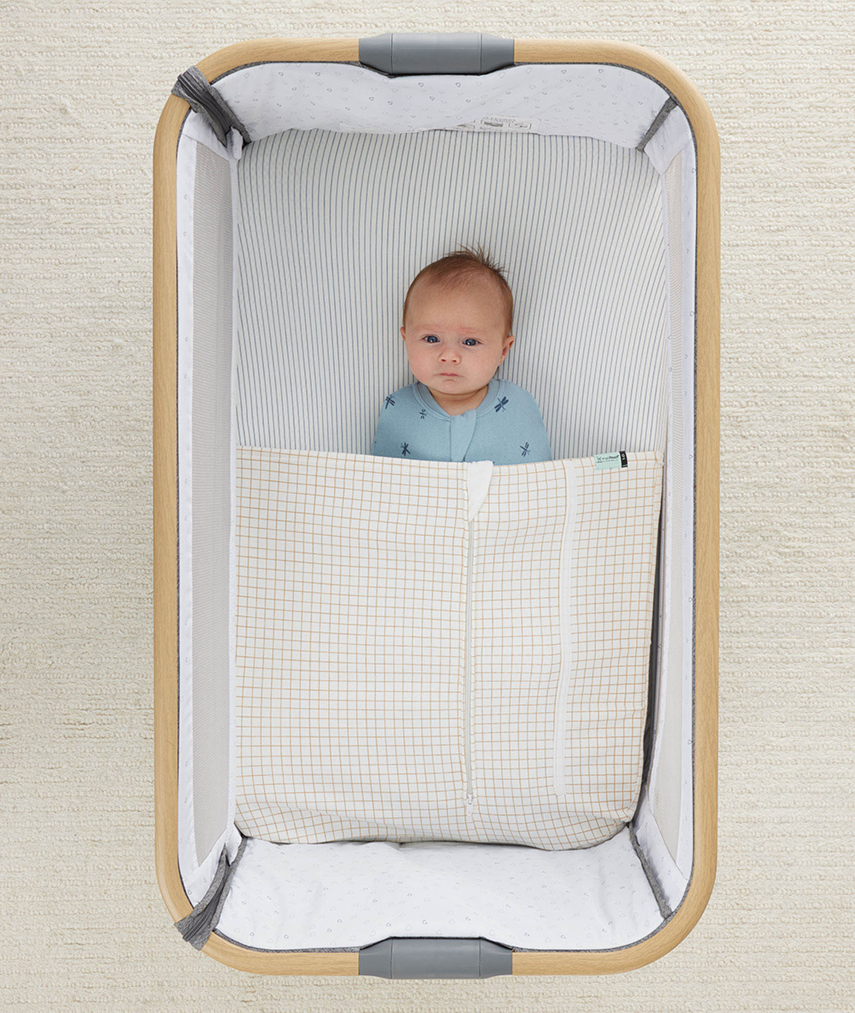 HugMe Blanket 1.0 & 2.5 TOG Caramel Grid - Image 4