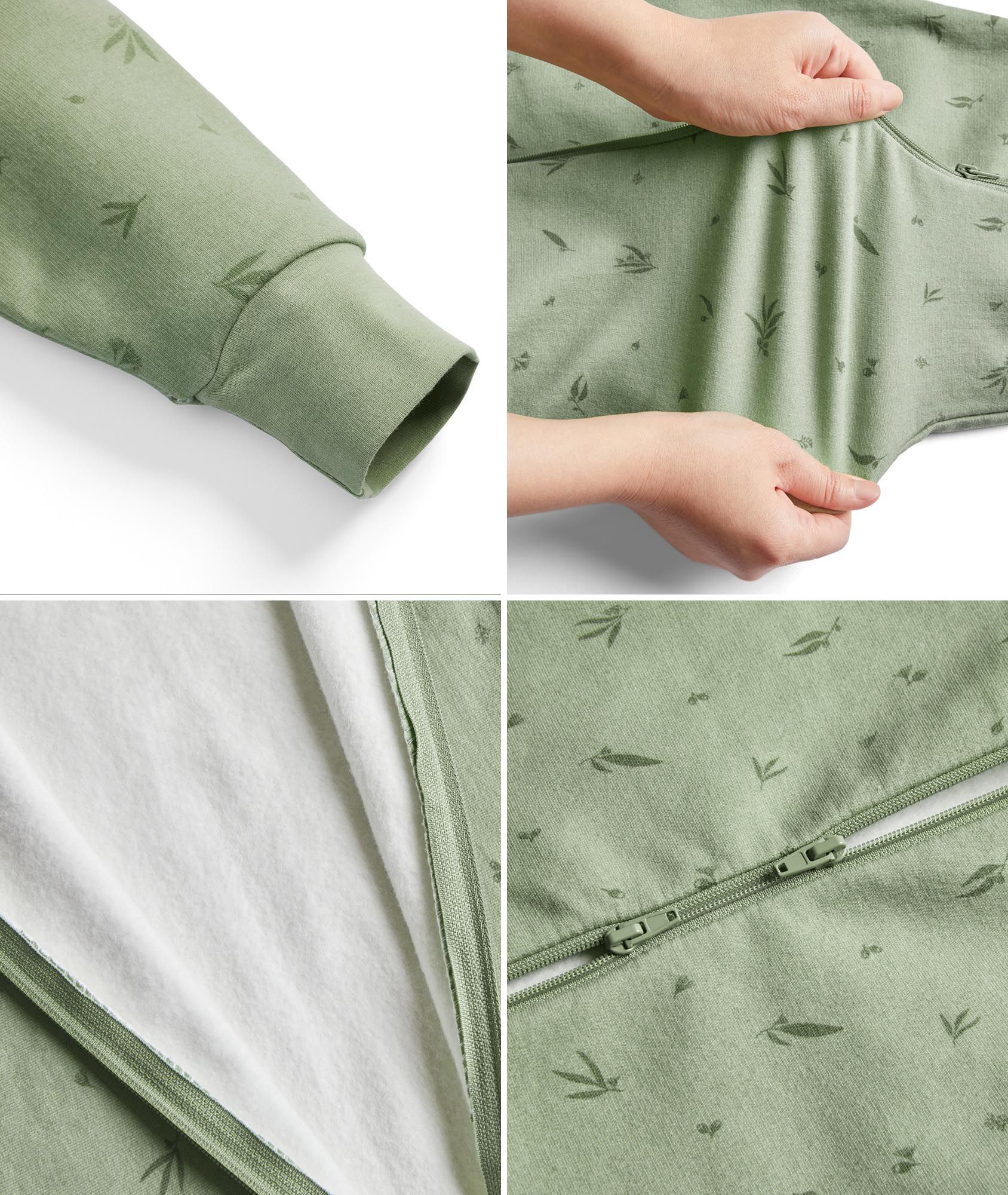 Sleeping Bag 1.0 TOG Sleeved Oatmeal Marle - Image 6