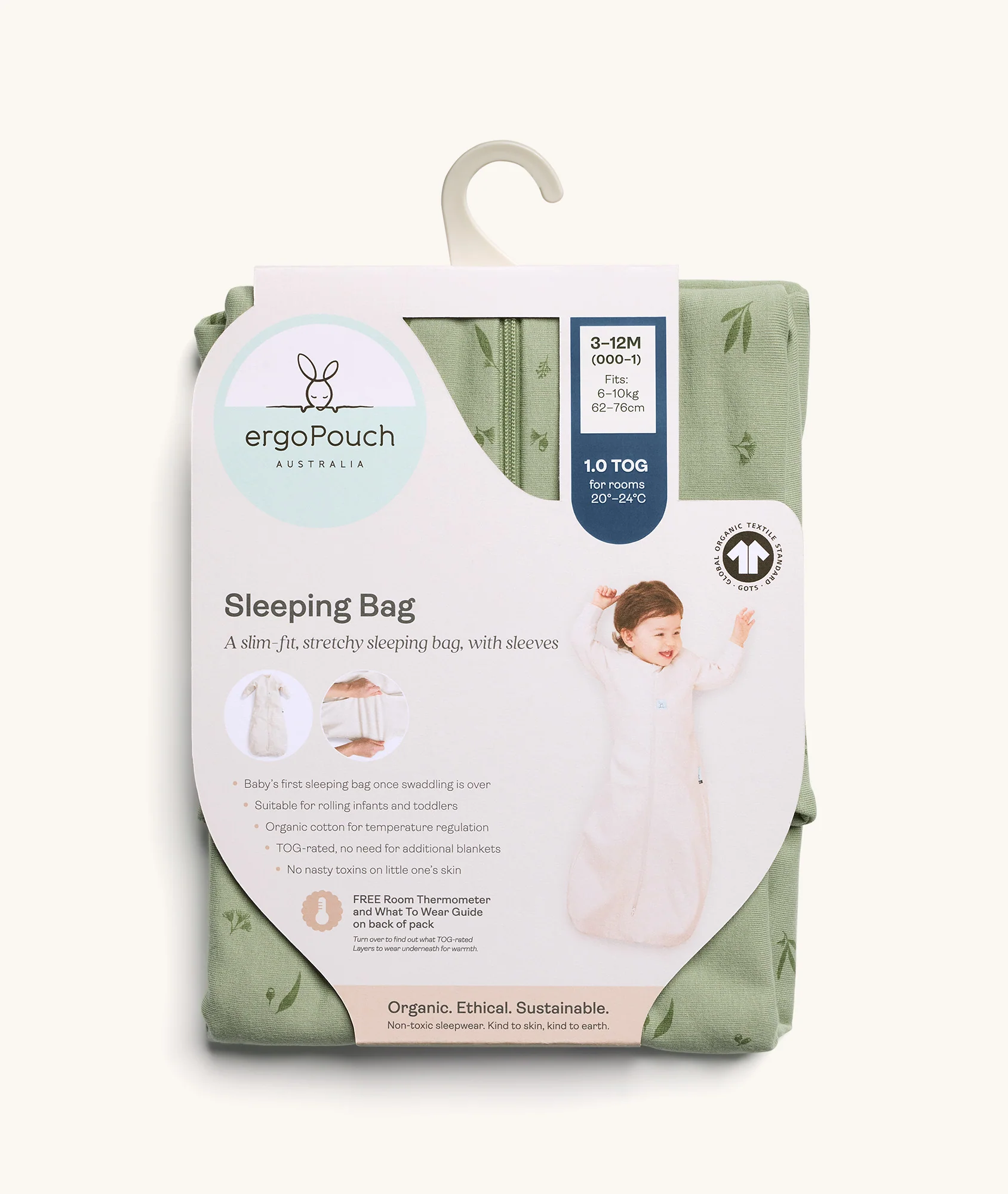 Sleeping Bag 1.0 TOG Sleeved Willow - Image 10