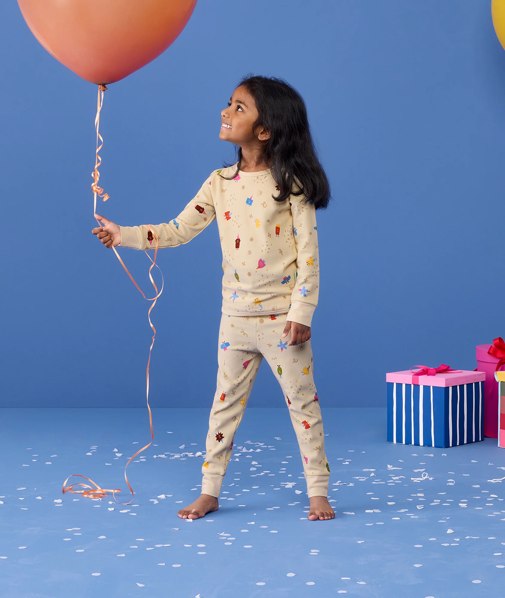 Long Sleeve Pyjamas 1.0 TOG Birthday Blobs - Image 3