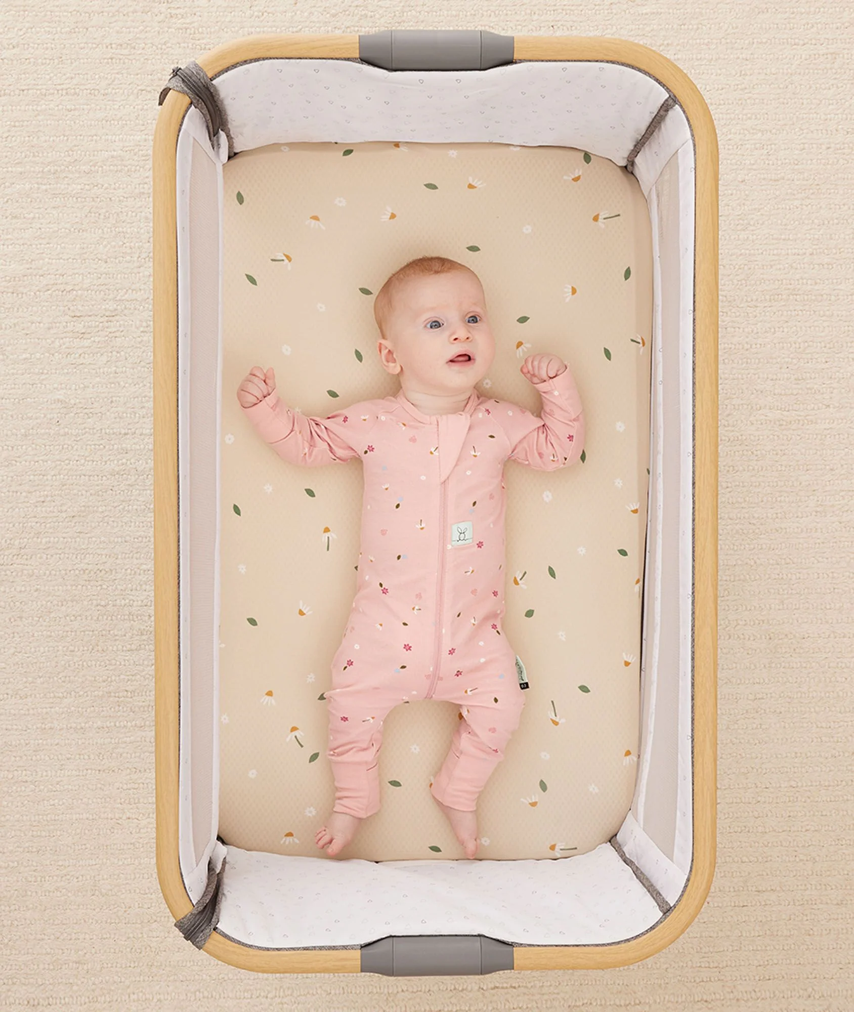 Organic Fitted Sheet Daisy Sprinkle - Image 3