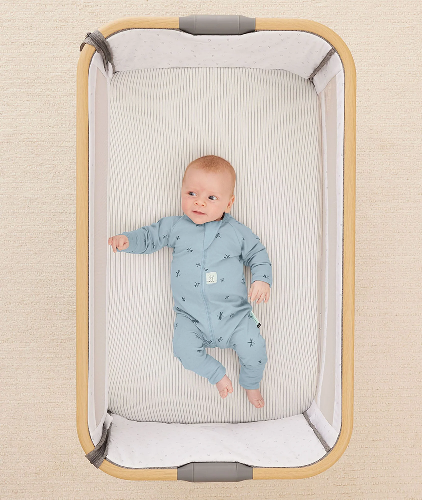 Organic Fitted Sheet Midnight Stripe - Image 3