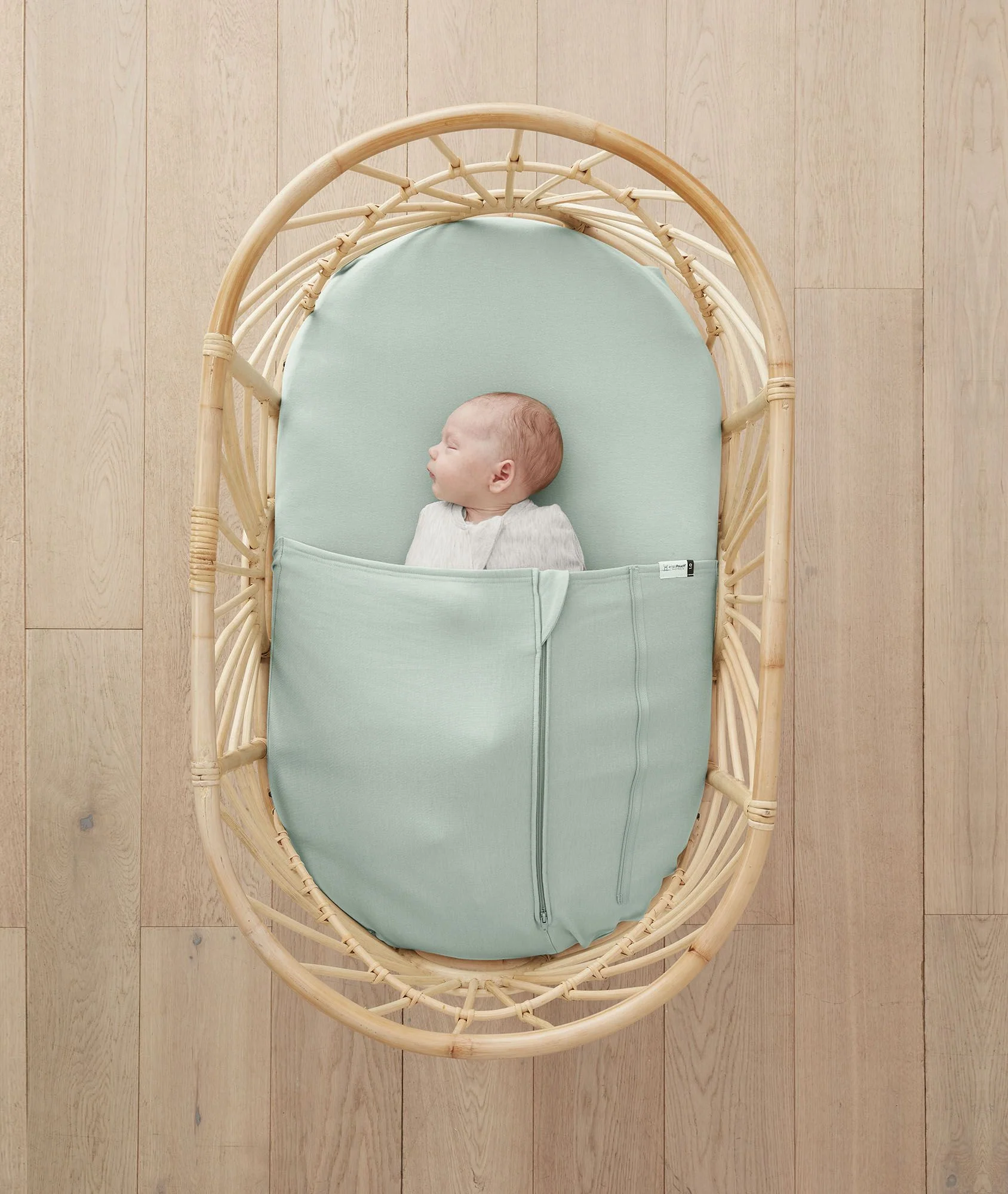 Organic Fitted Sheet Sage - Image 4