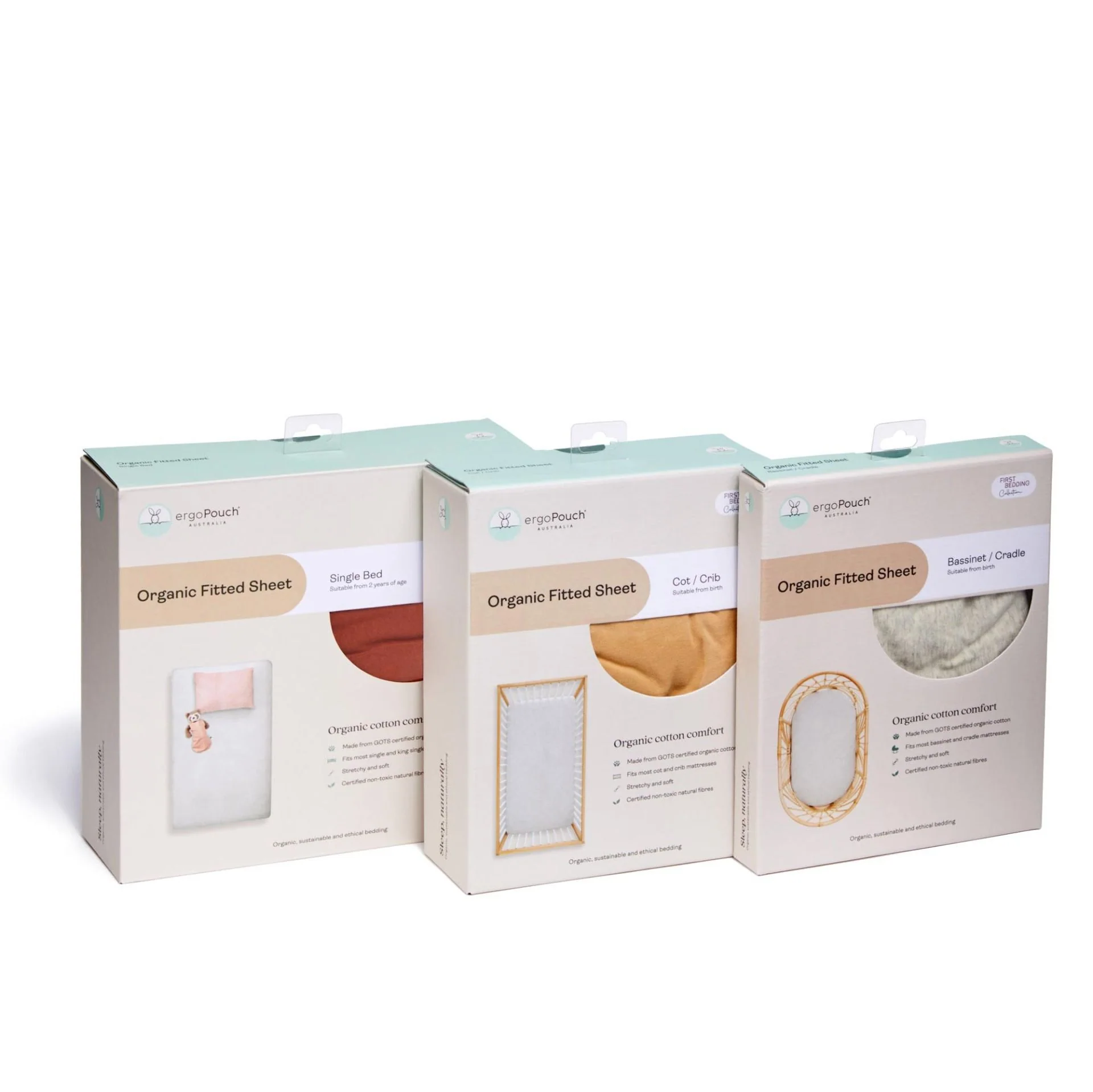 Organic Fitted Sheet Sage - Image 9