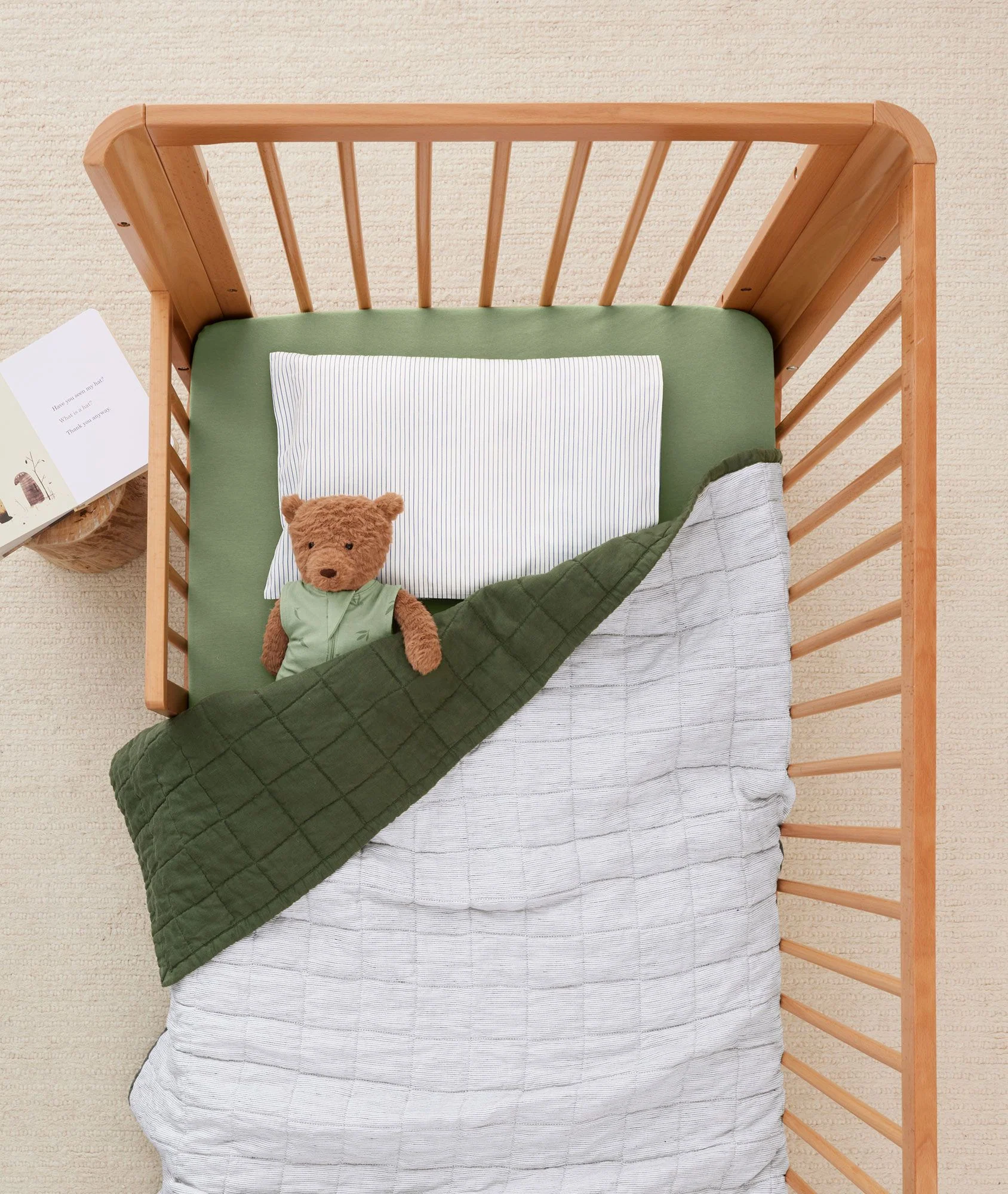 Organic Toddler Pillow and Case Midnight Stripe - Image 7