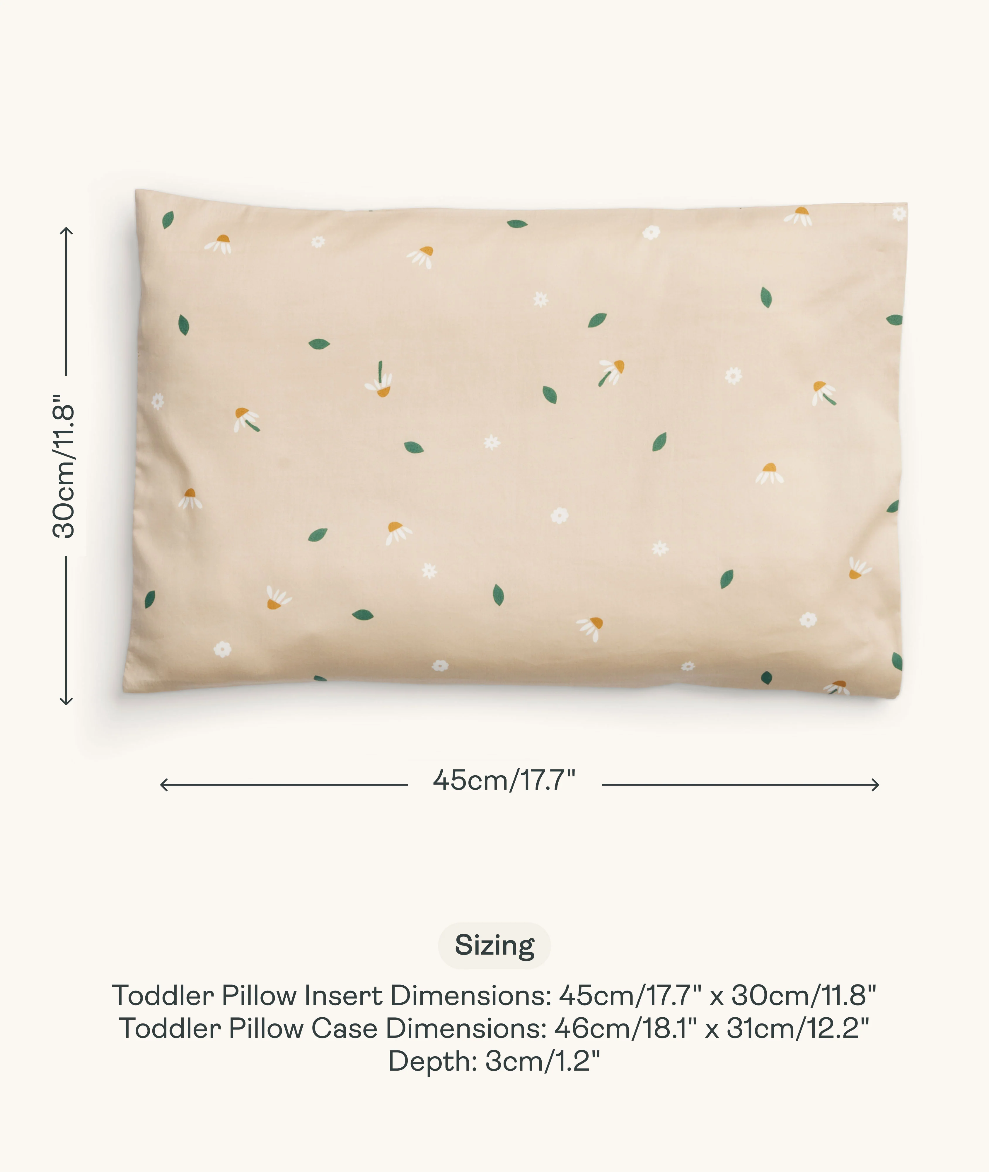 Organic Toddler Pillow and Case Daisy Sprinkle - Image 8