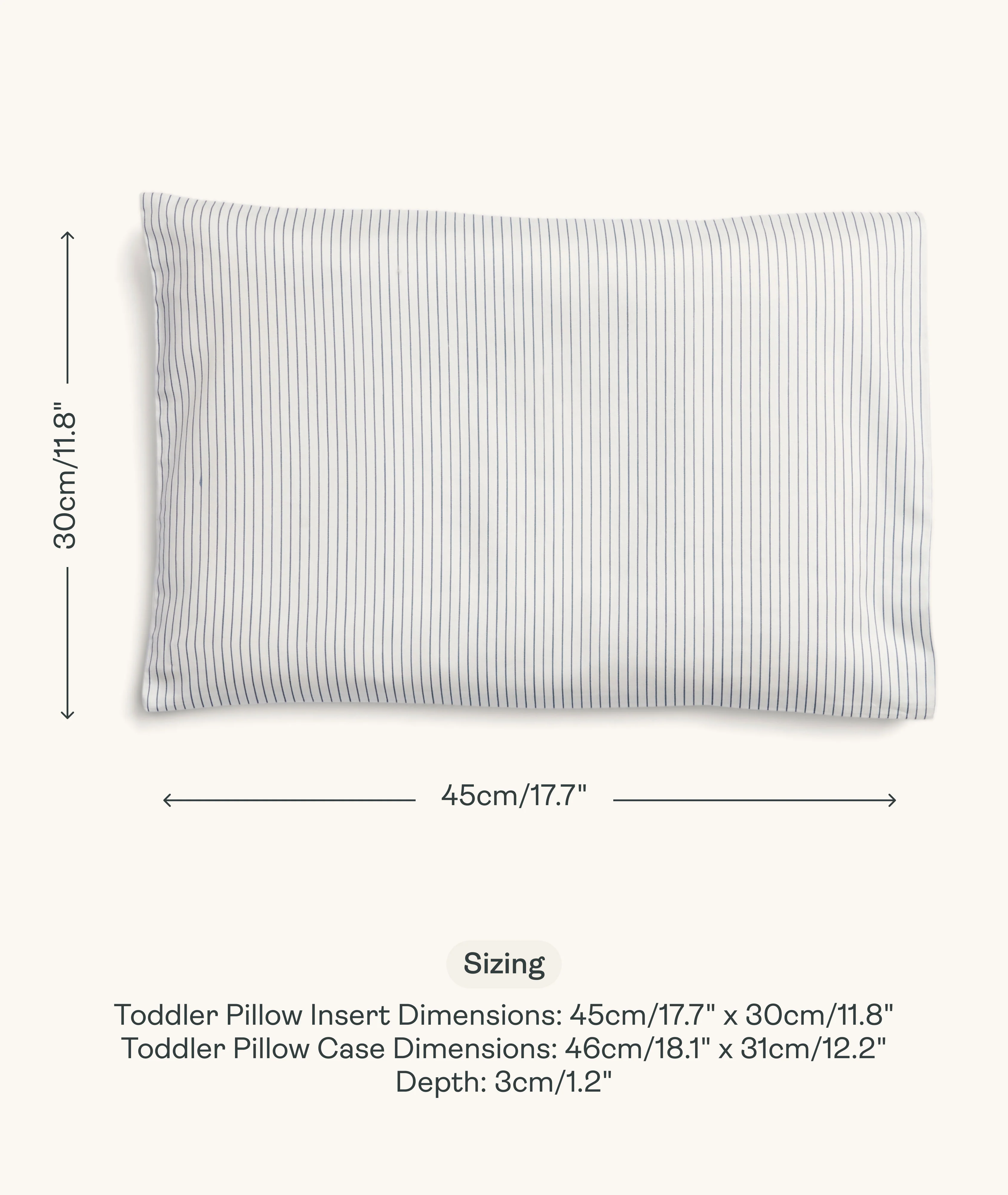 Organic Toddler Pillow and Case Midnight Stripe - Image 8